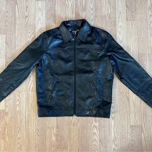 90’s Vintage Armani Emporio Leather Jacket Size Small